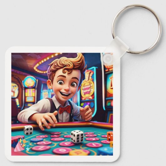 Dice Gamble Sleutelhanger (Achterkant)