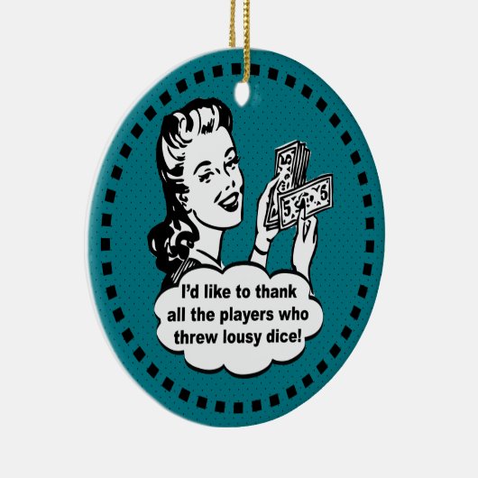 Dice Game Winner Keramisch Ornament (Rechts)