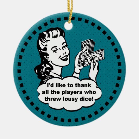 Dice Game Winner Keramisch Ornament (Voorkant)