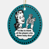 Dice Game Winner Keramisch Ornament (Links)