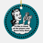 Dice Game Winner Keramisch Ornament (Achterkant)