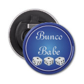 Dice gepersonaliseerde monogram flesopener button flesopener (Voorkant)