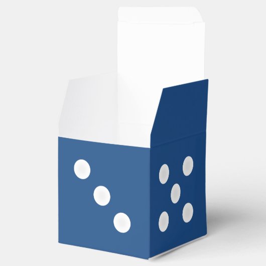 Dice Gift Box - Witte Pips w /  kleur Bedankdoosjes (Geopend)