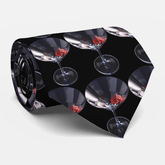 Dice Glass Party Time Stropdas 2 (Opgerold)