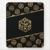 Dice | Gold Old School Fantasy Tabletop Gamer Muismat (Voorkant)