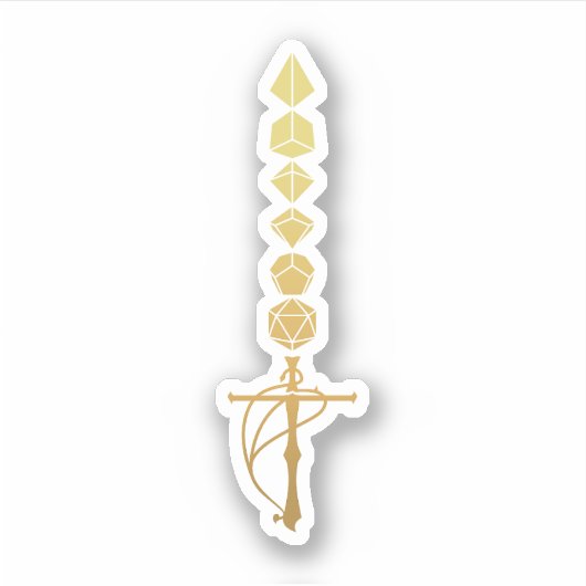 Dice Greatsword van de Barbarian Sticker (Voorkant)