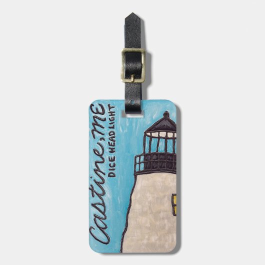 Dice Head Lighthouse Bagagelabel (Voorkant verticaal)