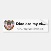 Dice is mijn vice-Bumpersticker Bumpersticker (Voorkant)