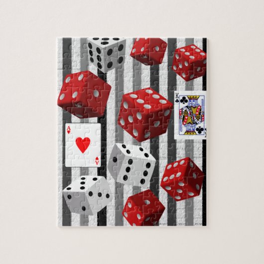 Dice Jigzaag Puzzle Legpuzzel (Verticaal)