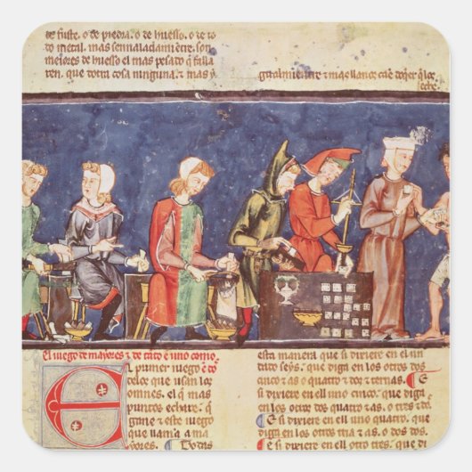 Dice Makers uit het 'Book of Games' Vierkante Sticker (Voorkant)