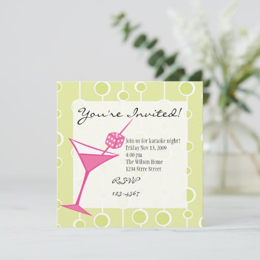 Dice Martini Kaart (Staand voorkant)