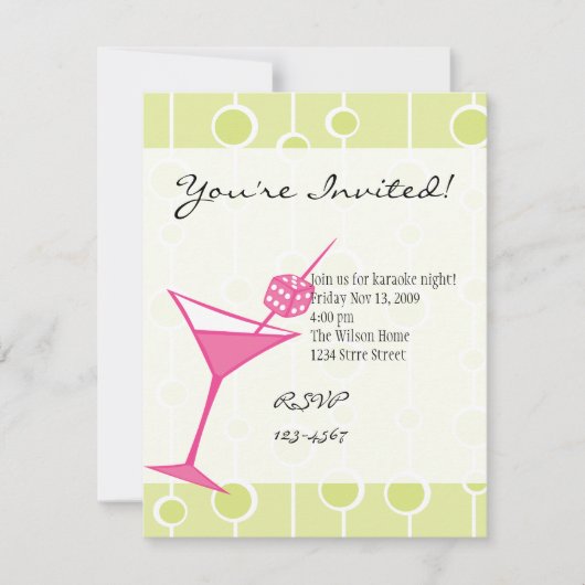 Dice Martini One Kaart (Voorkant)