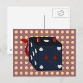 Dice met hart briefkaart (Voorkant / Achterkant)
