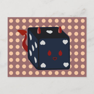 Dice met hart briefkaart