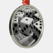 Dice Money Kerstversiering Metalen Ornament (Rechts)
