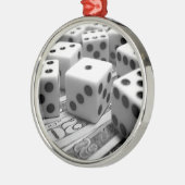 Dice Money Kerstversiering Metalen Ornament (Links)