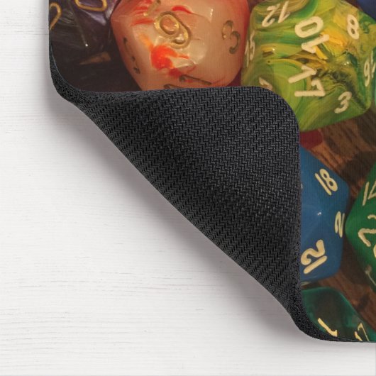 Dice mousepad voor gamers muismat (Hoek)