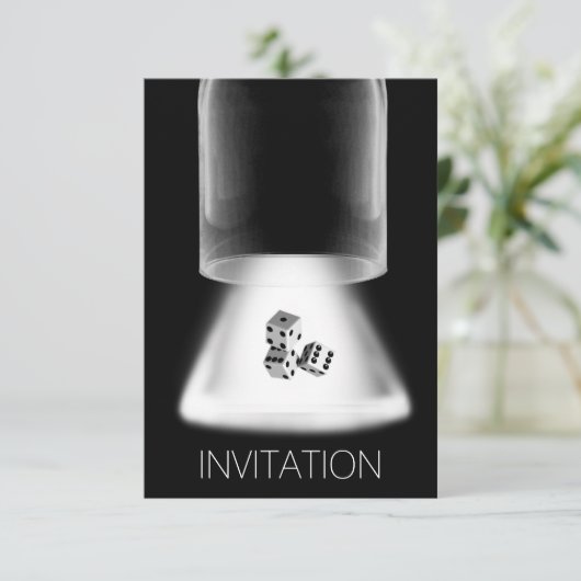 Dice Night Boys Night Out Uitnodiging (Staand voorkant)