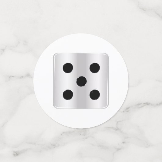 Dice Nummer vijf Confetti (Kleine voorkant)