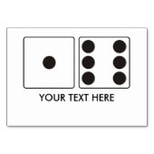 DICE-nummers 1 + 6 + jouw tekst Kaart (Voorkant)