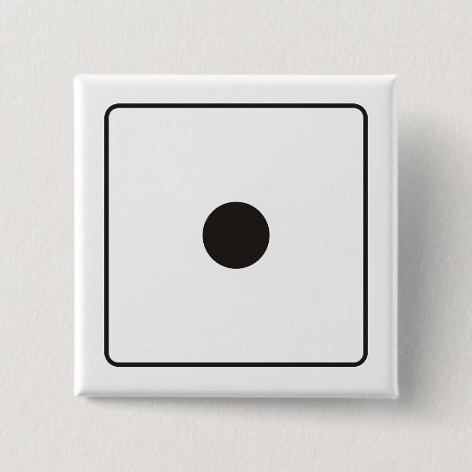 DICE-nummers 1 + je ruggengraat. Vierkante Button 5,1 Cm (Voorkant)