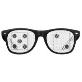 DICE-nummers 5 en 2 + uw ideeën Retro Zonnebril (Voorkant)