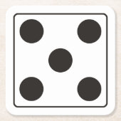 DICE-nummers 5 + je ruggengraat. Kartonnen Onderzetters (Voorkant)