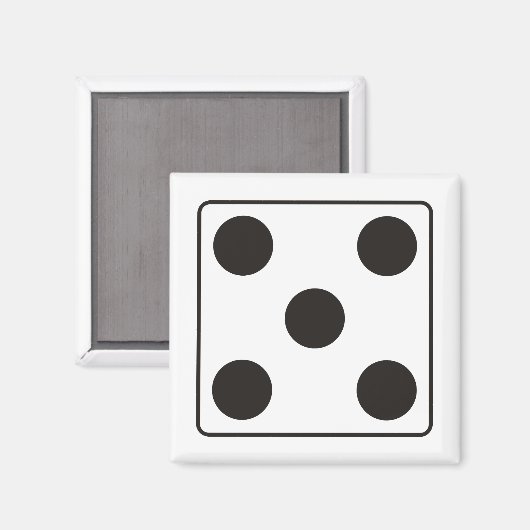 DICE-nummers 5 + je ruggengraat. Magneet (Voorkant / Achterkant)
