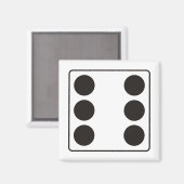 DICE-nummers 6 + je ruggengraat. Magneet (Voorkant / Achterkant)