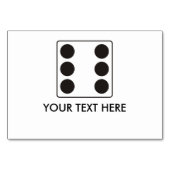 DICE-nummers 6 + jouw tekst Kaart (Achterkant)