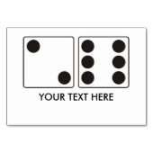 DICE-nummers van de pitten 2 + 6 + jouw tekst Kaart (Voorkant)