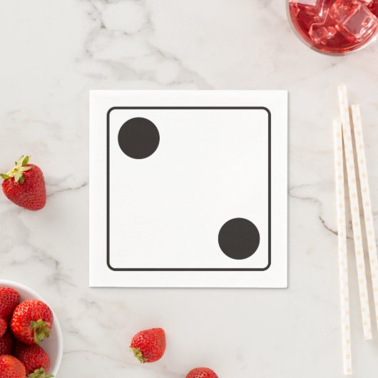 DICE-nummers van pips 2 + je ruggengraat. Servet (Insitu)