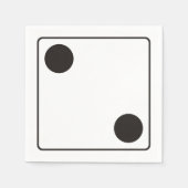 DICE-nummers van pips 2 + je ruggengraat. Servet (Voorkant)