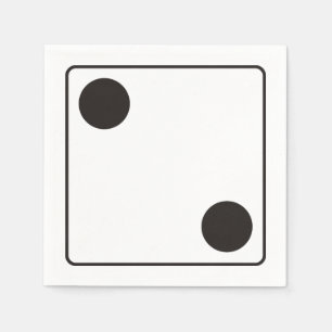 DICE-nummers van pips 2 + je ruggengraat. Servet