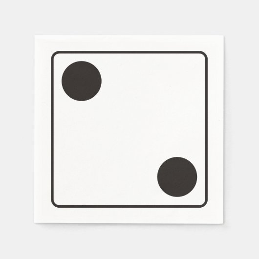 DICE-nummers van pips 2 + je ruggengraat. Servet (Voorkant)
