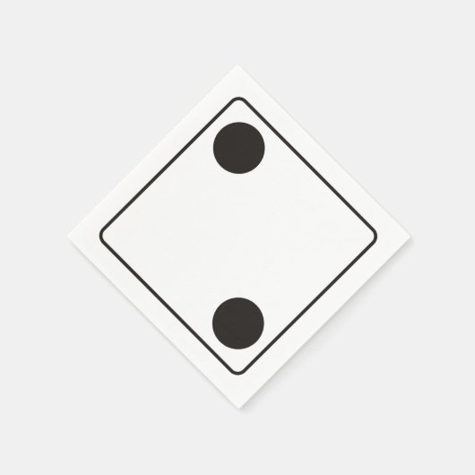 DICE-nummers van pips 2 + je ruggengraat. Servet (Hoek)