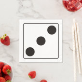 DICE-nummers van pips 3 + uw ruggengraat. Servet (Insitu)