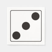 DICE-nummers van pips 3 + uw ruggengraat. Servet (Voorkant)