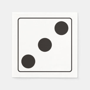 DICE-nummers van pips 3 + uw ruggengraat. Servet