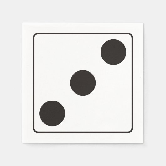 DICE-nummers van pips 3 + uw ruggengraat. Servet (Voorkant)