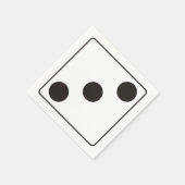 DICE-nummers van pips 3 + uw ruggengraat. Servet (Hoek)