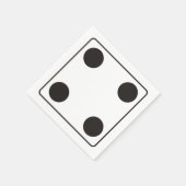 DICE-nummers van pips 4 + uw ruggengraat. Servetten (Hoek)
