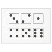 DICE-nummers van pips + uw achtergrondkleur en ide Tafelkleed (Voorkant (Horizontaal))
