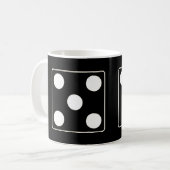 DICE-nummers van pips white 5 & 2 + uw ideeën Koffiemok (Voorkant links)