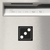 DICE-nummers witte pips 3 + uw ruggengraat. Magneet (Insitu (Vaatwasser))