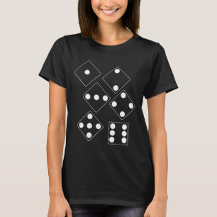 DICE-nummers witte pips + uw ruggengraat. en ideeë T-shirt