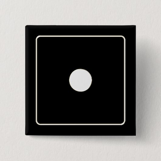 DICE-nummers witte pitten 1 + uw ruggengraat. Vierkante Button 5,1 Cm (Voorkant)