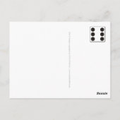 DICE-nummers witte pitten 5 & 2 + jouw tekst Briefkaart (Achterkant)