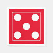 DICE-nummers witte pitten 5 + uw ruggengraat. Servet (Voorkant)