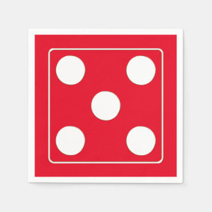 DICE-nummers witte pitten 5 + uw ruggengraat. Servet